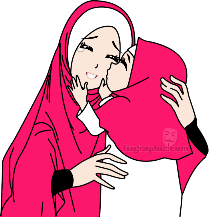 78 Gambar Kartun Muslimah Hari Ibu HD Terbaru